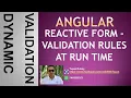 25 Reactive Form Validation Rules at runtime Part 2