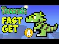 Terraria how to get Baby Dinosaur Pet and Amber Mosquito EASY Terraria Dinosaur Pet