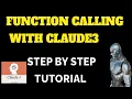 TOOL USE FUNCTION CALLING With Anthropic CLAUDE 3 API - A Step by Step Tutorial