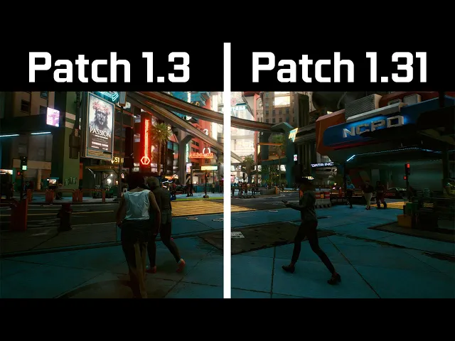 Cyberpunk 2077 - Patch 1.3 vs Patch 1.31 - FPS Test