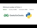 Minimum Number Of Coins GFG Leetcode Python - Greedy Approach