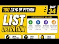 100 Days Of Python List Operation in Python PY2AI