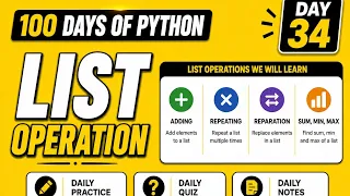 100 Days Of Python List Operation in Python PY2AI