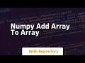 numpy add array to array