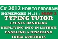 C Programming Challenge 14 11 Typing Tutor Part 3 C KeyPress Event C winforms form controls
