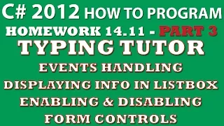 C Programming Challenge 14 11 Typing Tutor Part 3 C KeyPress Event C winforms form controls