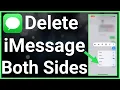 Can You Delete iMessages From Both Sides