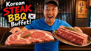 All You Can Eat KOREAN STEAK BBQ Buffet The GREATEST Korean COMFORT FOOD FEAST in Las Vegas
