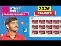 - YouTube Clone Website HTML CSS 10 Practice Projects for Beginners 2026 Hindi