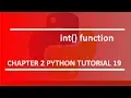 Int function python tutorial 19