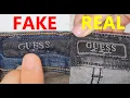 Guess jeans real vs fake How to spot counterfeit Guess Los Angeles jeans