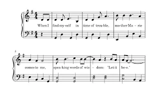 Let It Be The Beatles Partition Piano Chant Facile 