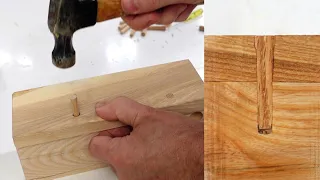 Making wooden nails with heads that sit flush