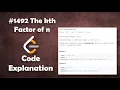 The kth Factor of n Live Coding with Explanation Leetcode