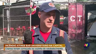 Incêndio atinge bar universitário em Florianópolis