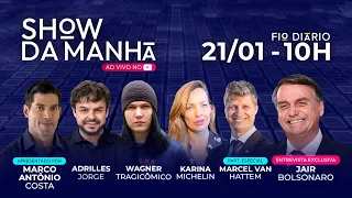SHOW DA MANHÃ - JAIR BOLSONARO FALA SOBRE A VOLTA DE  TRUMP - EXCLUSIVO - 21/01/2025