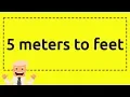 5 meters to feet