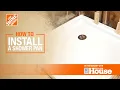 How to Install a Shower Pan The Home Depot with thisoldhouse