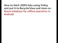 room database Library example in android