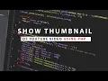 Get Thumbnail From Any YouTube PHP
