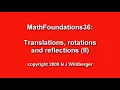Translations rotations and reflections II Arithmetic and Geometry Math Foundations 36