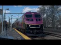 MBTA Providence Line Train arriving at Attleboro Station