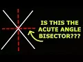 Determining the acute angle and obtuse angle bisector ZJ learning Straight Lines