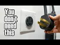 The standard car charger is usually overkill but your electrician might not know that