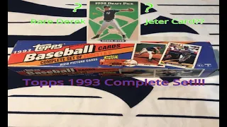 Topps 1993 Complete Set Should You Buy It Rare Derek Jeter Card