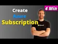 How to create an Azure Subscription