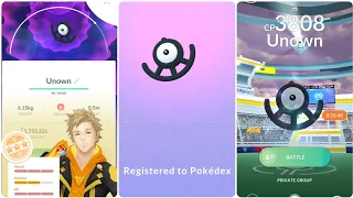 FIRST EVER UNOWN CAUGHT RAID IN POKEMON GO 