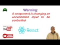 React js Warning A component is changing an uncontrolled input to be controlled
