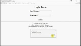 Simple Login Form Validation