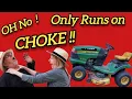 Fixing A John Deere La105 Riding Mower That Runs Only On Choke - Applicable To Any Lawn Mower