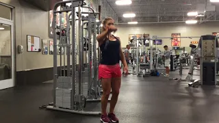 Single Arm Cable front raise