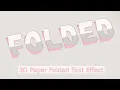 Paper Fold Effect CSS 3D Paper Fold Text Effect CSS 3D Folded Paper Effect