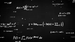 Flying Math Formula Equations Overlay Science Symbols on Blackboard 4K U 60fps 1 Hour Loop