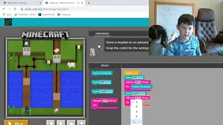 Code org Minecraft coding with Drake - Part 1