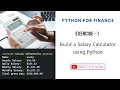 Python for Finance and Statistics - Python Salary Calculator