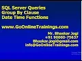 03 SQL Server Queries - Group By Clause and Date Time Functions