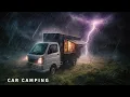 Download Lagu [Car Camping in a Thunderstorm] Car camping by a dam lake. Unexpected rain.
