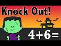 Halloween Addition to Ten Knock Out Class Math Game Knockout