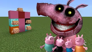 Scary Peppa Pig and Family Addon in Minecraft PE Bedrock