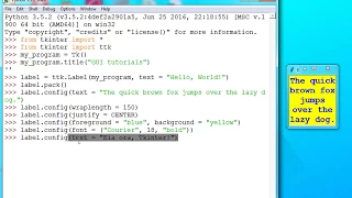 Python 3 and Tkinter GUIs - part 3