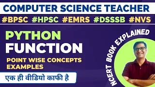 Function in Python PGT Computer Science Preparation CBSE