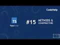 Typescript Methods Constructors in Typescript