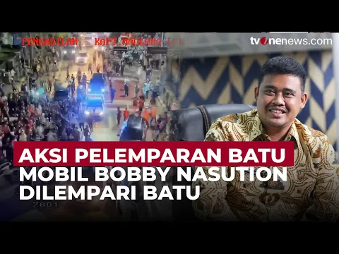 Mobil Bobby Nasution Dikerubungi dan Dilempari Batu Usai Debat