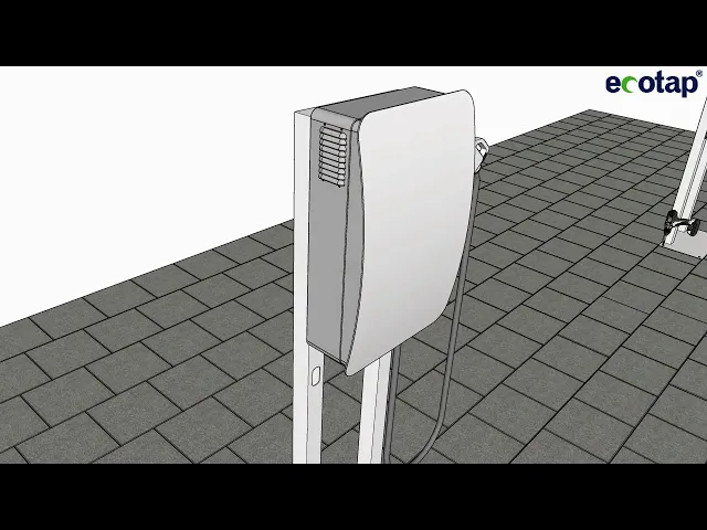 Метална стойка h=1.2m за монтаж на зарядна станция DC 30kW, Ecotap, Зарядни станции за електромобили, 669993.