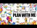 Easy Rainbow Spread Ideas for Any Planner - June Layouts Recap