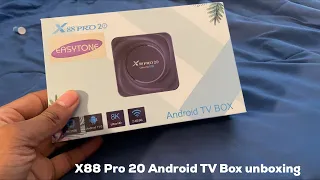 X88 Pro 20 Android TV Box unboxing